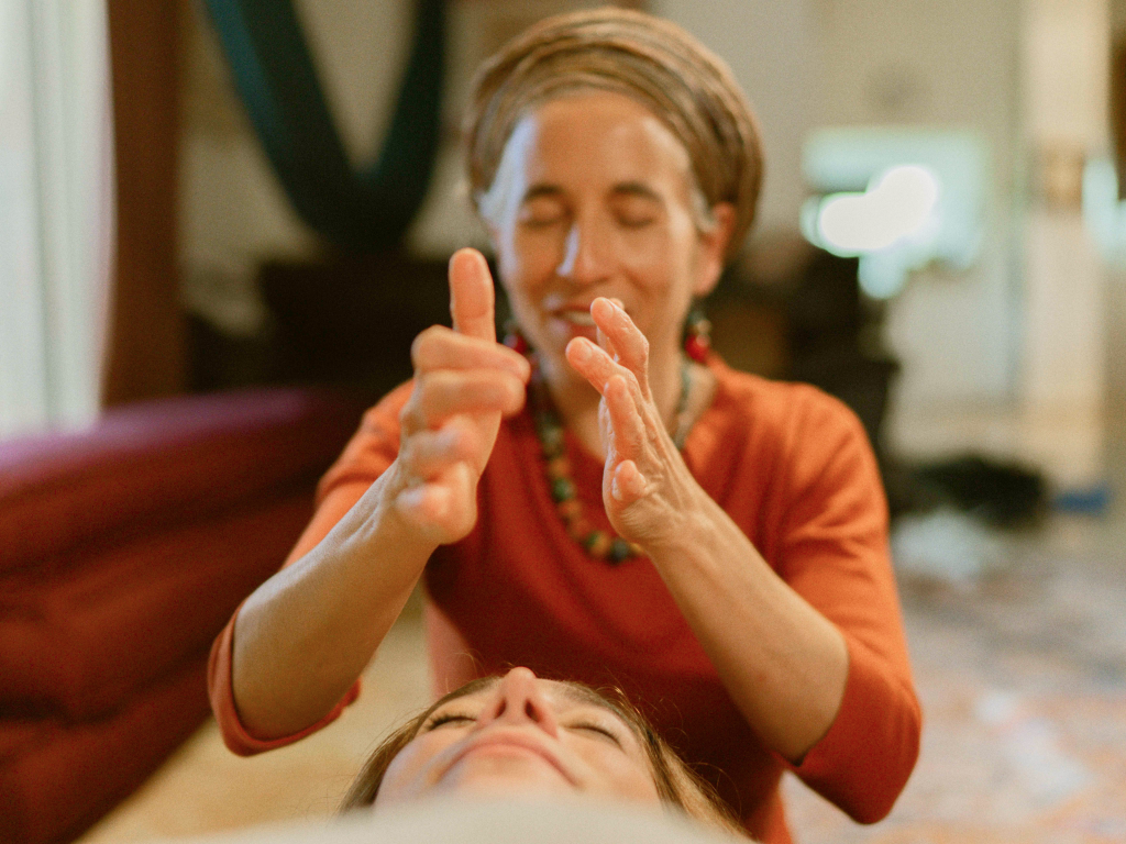 Chana working with a client